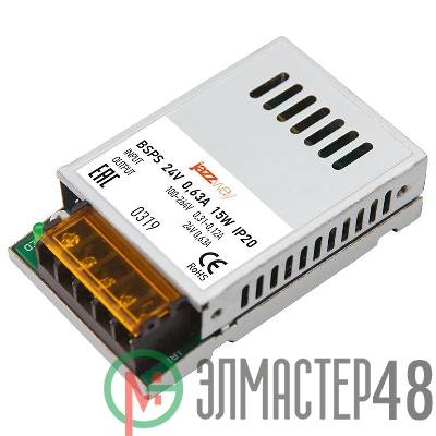 Блок питания для светодиодной ленты 15Вт 0.62А 24В IP20 BSPS метал. Pro JazzWay 5018457