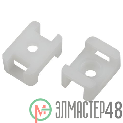 Площадка под хомуты 22х16мм с монтажным отверст. М4 NO-225-313 бел. (уп.10шт) Эра Б0066687