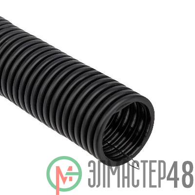 Труба гофрированная ПНД d32мм с зондом черн. (уп.25м) Rexant 28-0032-3