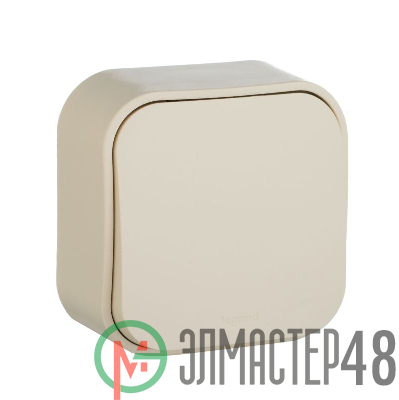 Выключатель 1-кл. ОП Quteo 10А IP20 10АХ сл. кость Leg 782230