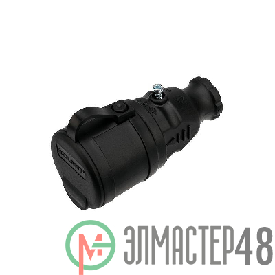 Розетка переноснаявлагозащ. с крышкой с/з 16А IP44 каучук Rexant 111-004