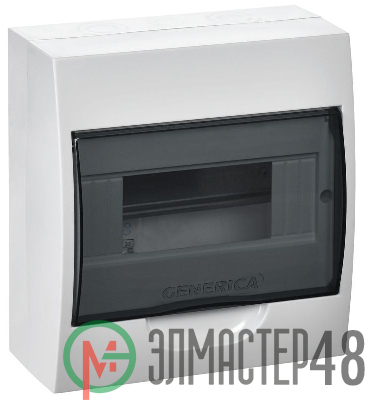 Бокс ЩРН-П-8 мод. навесной пластик IP41 GENERICA IEK MKP12-N-08-41-G