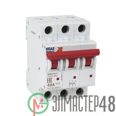 Выключатель нагрузки модульный 3п 63А OptiDin BM63Р УХЛ3 КЭАЗ 103896