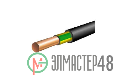 Кабель ВВГнг(А)-LS 1х2.5 Ж/З 0.66кВ (бухта) АЛЬФАКАБЕЛЬ 65942