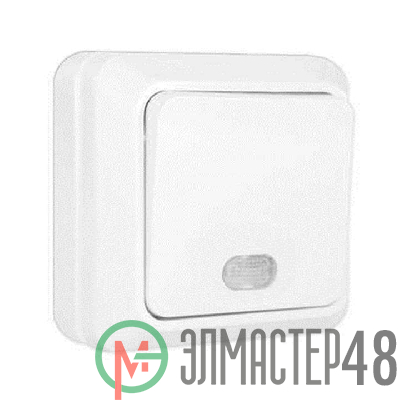 Выключатель 1-кл. ОП Олимп 10А IP20 с индик.бел. Universal О0121