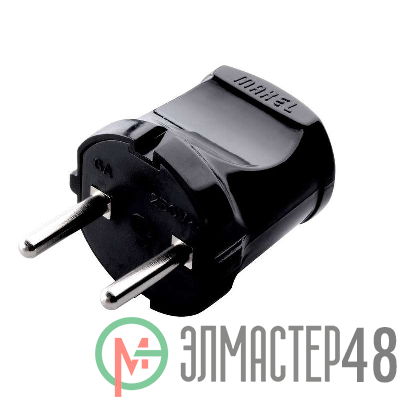 Вилка электрическая без заземл. черн. Makel 10051