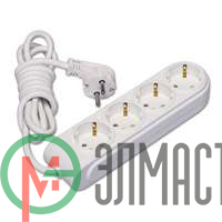 Удлинитель 4х3м с заземл. 16А защ. шторки Makel N4210043