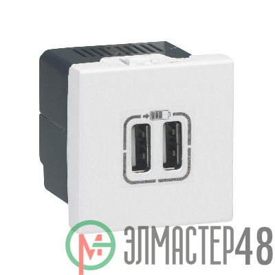 Розетка USB Mosaic 2мод. для зарядки бел. Leg 077594