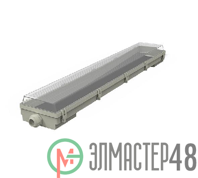Светильник с отражателем влагозащ. СПП-Т8-G13 INDUSTRY 666х85х55мм IP65 для LED ламп 2х600мм Gauss 909410260