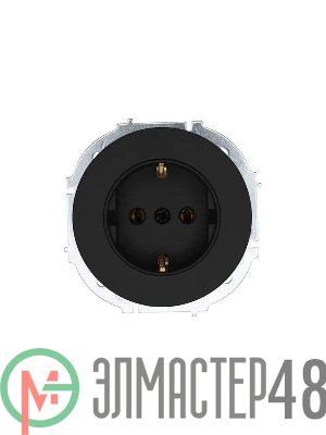 Розетка 1-м OSEN IP20 16А с заземл. ПБТ механизм черн. бархат LEZARD 743-4288-122B