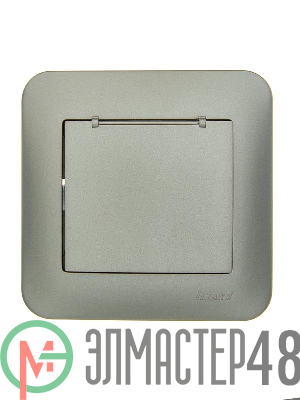 Розетка 1-м СП ASTI 16А IP20 с заземл. с крышкой термопласт в сборе платина. LEZARD 7081-3535-123В