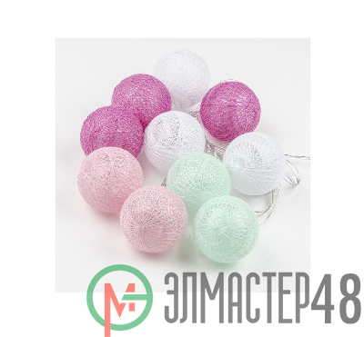 Гирлянда LED "Клубки" ULD-S0200-010/STB/2AA WARM WHITE IP20 TANGLES на батарейках 2AA (не в/к) 2м 10 диодов тепл. бел. свет Uniel UL-00007285