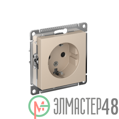 Розетка AtlasDesign 16А с заземл. со шторками механизм песочн. SE ATN001245