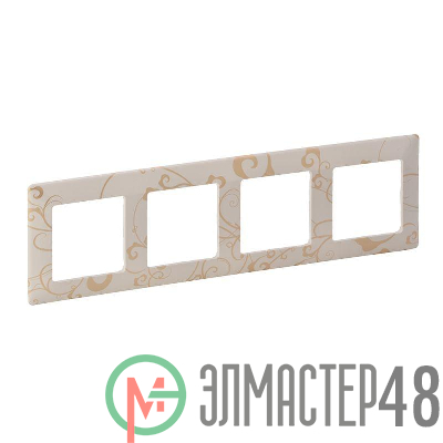 Рамка 4-м Valena Life универсальная ампир беж. Leg 754114