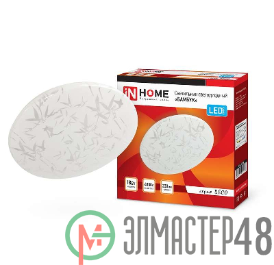 Светильник светодиодный DECO 18Вт 230В 4000К 1170лм 230мм БАМБУК IN HOME 4690612021898