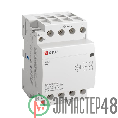 Контактор модульный КМ 63А 4NО (3 мод.) EKF km-3-63-40