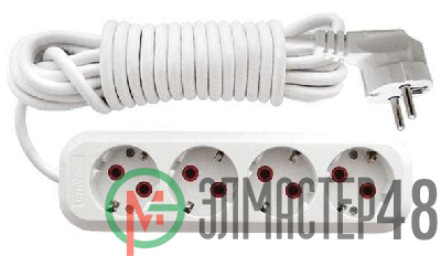Удлинитель 4х5м с заземл. 10А IP20 У10-555 ПВС 3х0.75 UNIVersal 555-05