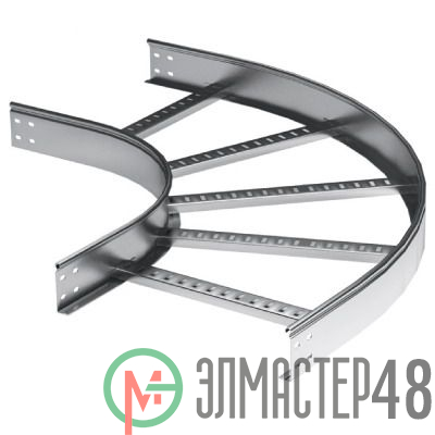 Угол горизонтальный 90град. 80х600 R-300 в компл. с крепежн. элемент. и соед. пластинами гор. оцинк. DKC LC8360KHDZ