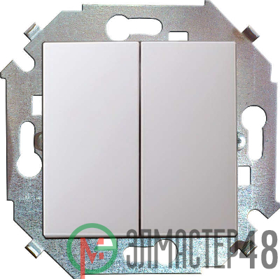 Механизм выключателя 2-кл. СП Simon15 16А IP20 бел. Simon 1591398-030