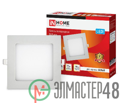 Светильник светодиодный SLP-eco 12Вт 230В 4000К 840лм 171х171х23мм IP40 панель квадрат бел. IN HOME 4690612012957
