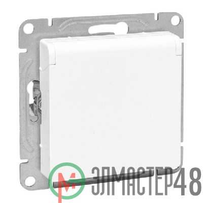 Розетка СП Эпика 16А IP44 с заземл. защ. шторки с крышкой механизм бел. EKF UP1-SOW-111-44