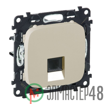 Механизм розетки комп. 1-м Valena Allure RJ45 CAT.5E UTP с лицевой панелью сл. кость Leg 753840