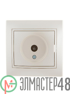 Розетка TV СП Мира проходная жемчуж. бел. перламутр Lezard 701-3030-129