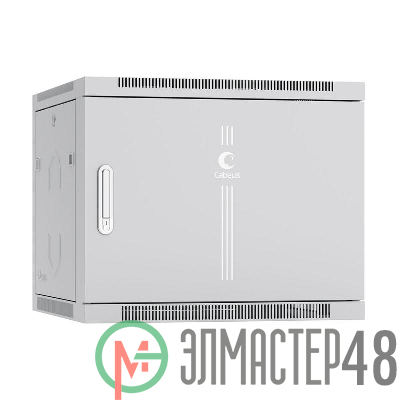 Шкаф телекоммуникационный настенный SH-05F-9U60/60m 19дюйм 9U 600х600х501мм дверь метал. сер. (RAL 7035) Cabeus 7106c