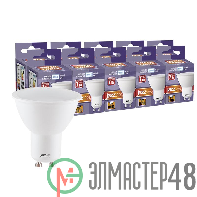 Лампа светодиодная PLED-SP 7Вт PAR16 4000К нейтр. бел. GU10 230В 50Гц (уп.10шт) JazzWay 5019010