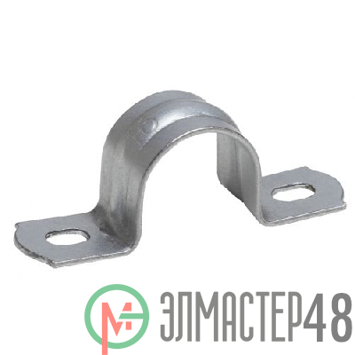 Скоба металлическая двухлапковая d 16-17мм (уп.100шт) ЭРА Б0036426
