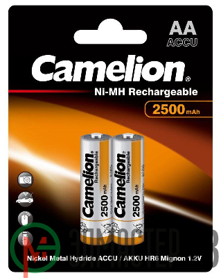 Аккумулятор R6 NI-MN 2500мА.ч BP-2 (блист.2шт) Camelion 6107