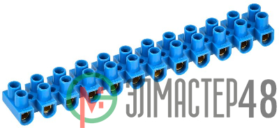 Зажим винтовой ЗВИ-5 н/г 1.5-4.0кв.мм 12пар син. IEK UZV6-005-04