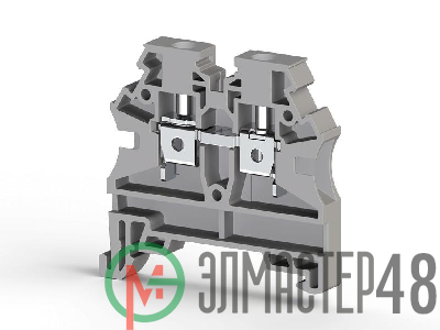 Клеммник на DIN-рейку 4кв.мм сер. AVK4 RD Klemsan 304210
