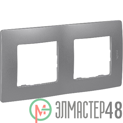 Рамка 2-м Etika алюм. Leg 672552