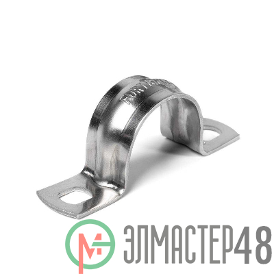 Скоба крепежная двухлапковая СМД d48-50мм метал. оцинк. (уп.50шт) Fortisflex 49609