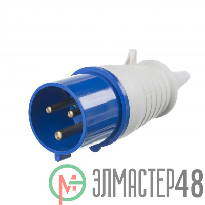 Вилка эл. каб. 32А 2P+E 220В тип. роз.023 IP44 SchE 26004DEK