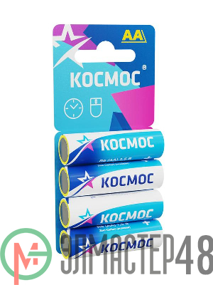 Элемент питания солевой R6 4хBL (блист.4шт) Космос KOCR64BL
