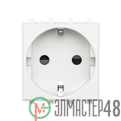 Розетка 2мод. 2P+E Avanti "Белое облако" защ. шторки DKC 4400002
