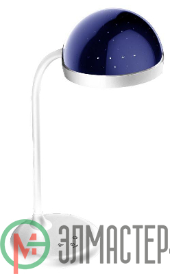 Светильник настольный KD-828 C01 LED 6.5Вт 230В 360лм сенс.рег.ярк .CCT RGB-ночник "Звездн. небо" бел. Camelion 13006