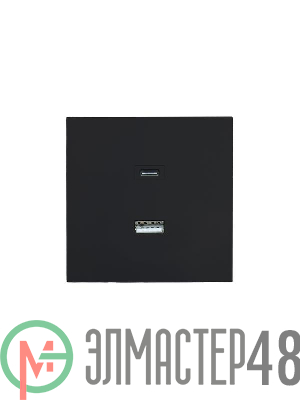 Розетка Type-C+ USB разъем СП ZIMA IP20 черн. бархат LEZARD 704-4288-192TC