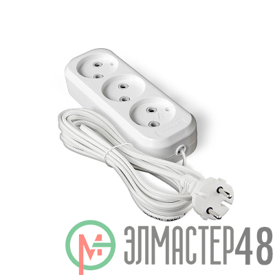 Удлинитель 3х5м без заземл. 6А IP20 У6-639 ШВВП 2х0.75 UNIVersal 9631934