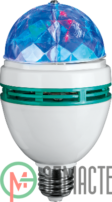 Лампа светодиодная 61 120 OLL-DISCO-3-230-RGB-E27 ОНЛАЙТ 61120