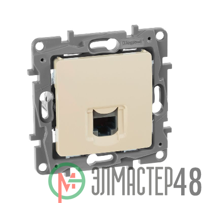 Механизм розетки информ. 1-м СП Etika RJ45 CAT.5 UTP сл. кость Leg 672341