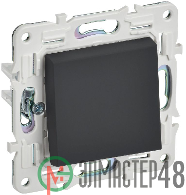 Выключатель проходной 1-кл. SKANDY 10А SK-V02G графит IEK SK-V12-0-10-K53