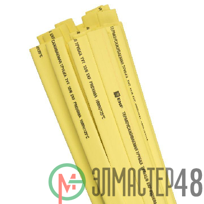 Трубка термоусадочная ТУТ 10/5 жел. (уп.50шт) PROxima EKF tut-10-y-1m