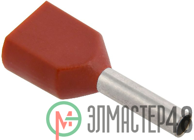 Наконечник-гильза изол. НГИ2 0.75-8 темн.-кр. (уп.100шт) ИЭК UTE10-D75-100