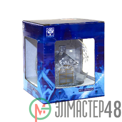 Фигура светодиодная "Стекляный домик" GM3032 1LED RGB 8х8х9.5см (на бат. 3ХLR44) зол. SHlights 4690601041937
