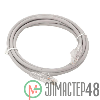 Патч-корд кат.5e неэкранированный UTP оболочка LSZH сер. (1.5м) TeraLINK PRO EKF TRP-5EUTP-LSH-1.5M-GY