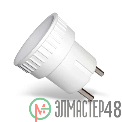 Адаптер-переходник без заземл. 6А 250В (еврослот) бел. UNIVersal А109
