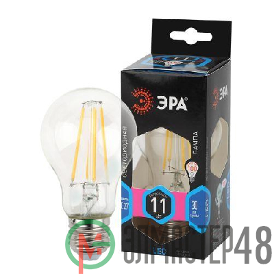 Лампа светодиодная F-LED A60-11W-840-E27 ЭРА Б0035026